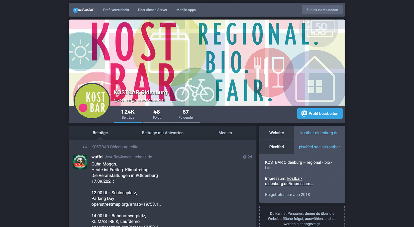 Mastodon: @kostbar@mastodon.social.